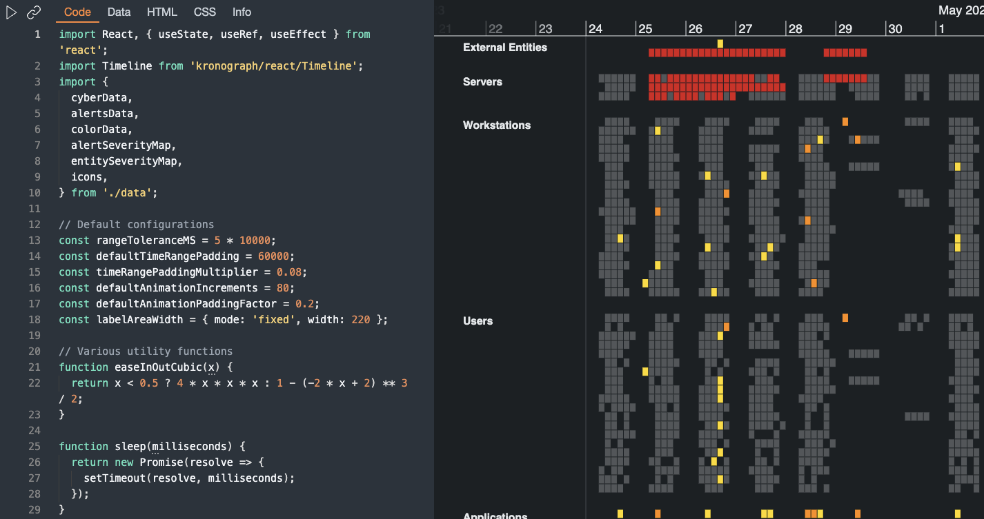 Screenshot of the detection and response cybersecurity playground.